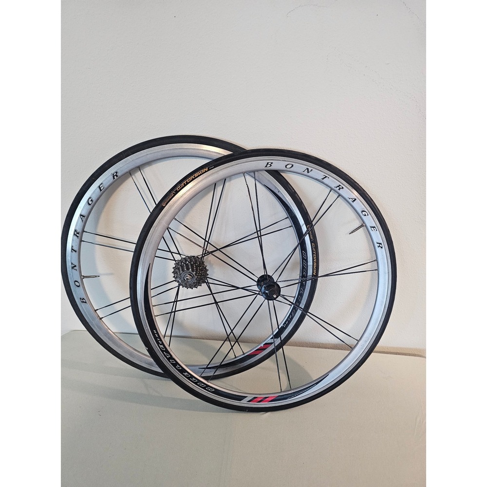 Bontrager 700c Race Lite Aero Wheelset Silver Aluminum Road Bike Wheels